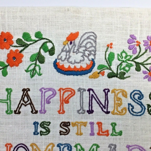 Completed~Crewel Embroidery~Happiness Homemade~ - Picture 5 of 8